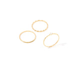 Real Gold Plated Sparkle set of 3 Delicate Stacking Rings For Women By Accessorize London