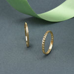 Real Gold Plated set of 2 Chain Stacking Rings For Women By Accessorize London