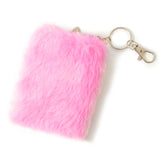 Mini Fluffy Unicorn Keychain Notebook