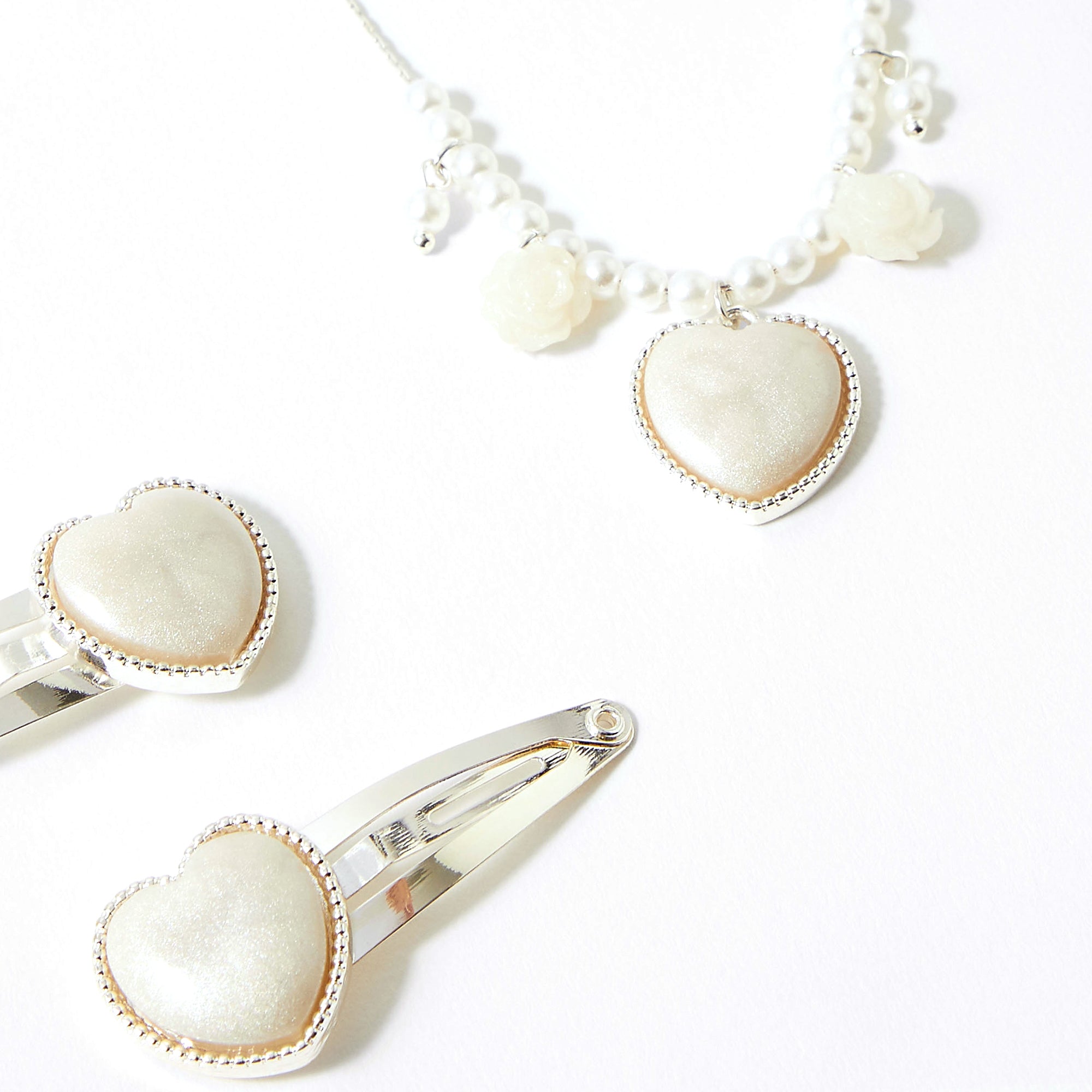 Amour Pearl Heart Jewellery Set