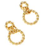 Accessorize London Women's gold Super Classics Lines Link Earring