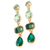 Accessorize London Women's green Willow Eclectic Stones Long Earring