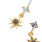 Accessorize London Women's grey Celestial Star Drop Earring