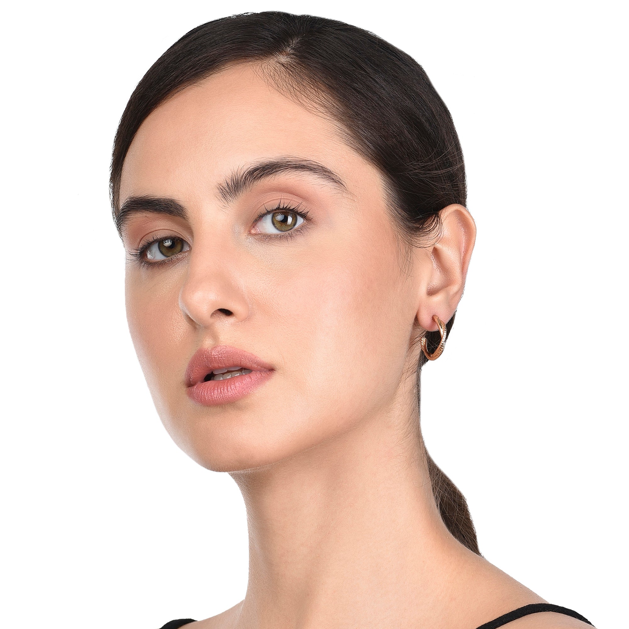 Accessorize London Women's gold Super Classics Twist Textured Hoops Earring