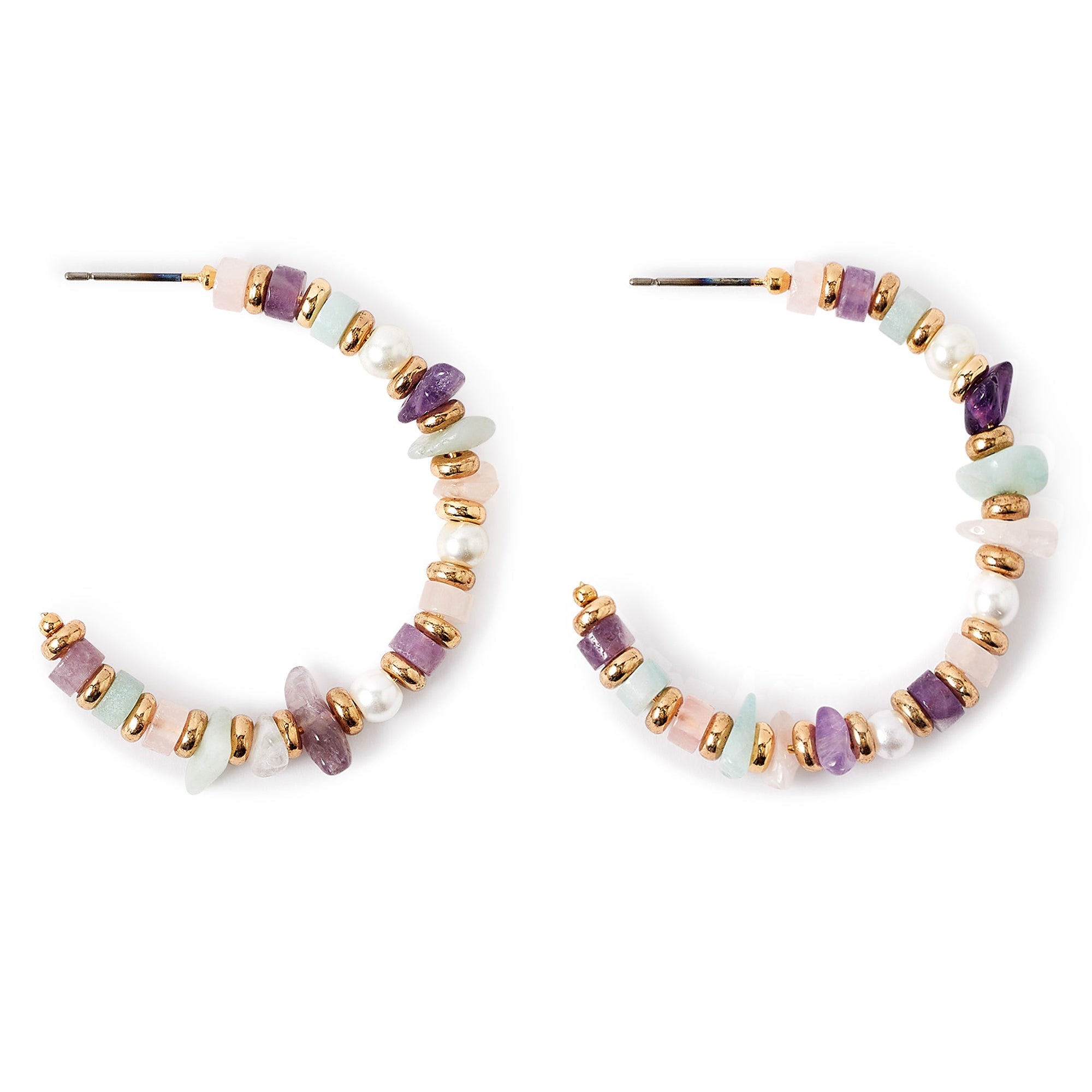Accessorize London Women's multi Celestial Stones Hoop Earring