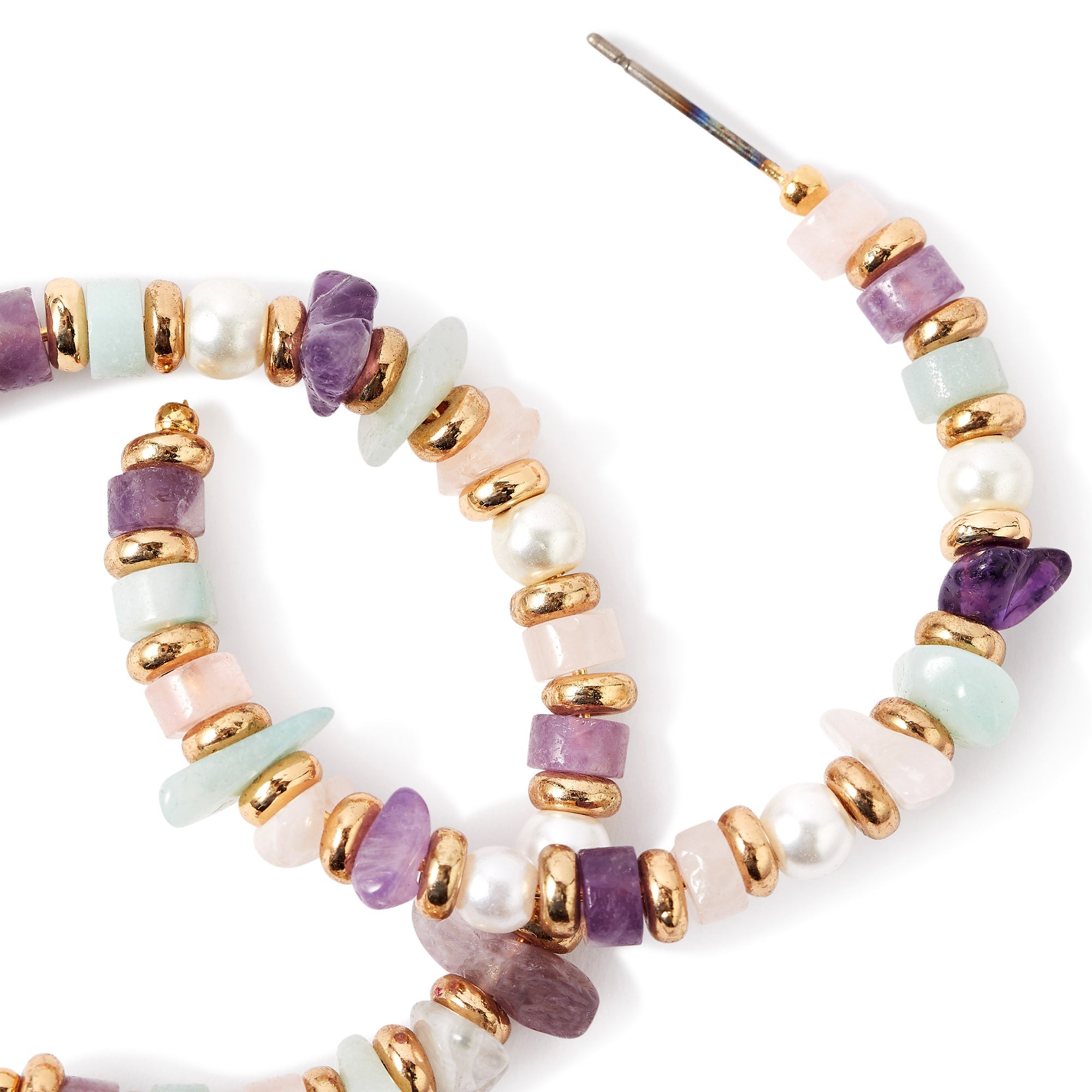 Accessorize London Women's multi Celestial Stones Hoop Earring