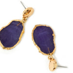 Accessorize London Women's purple Celestial Stone Slice Earring