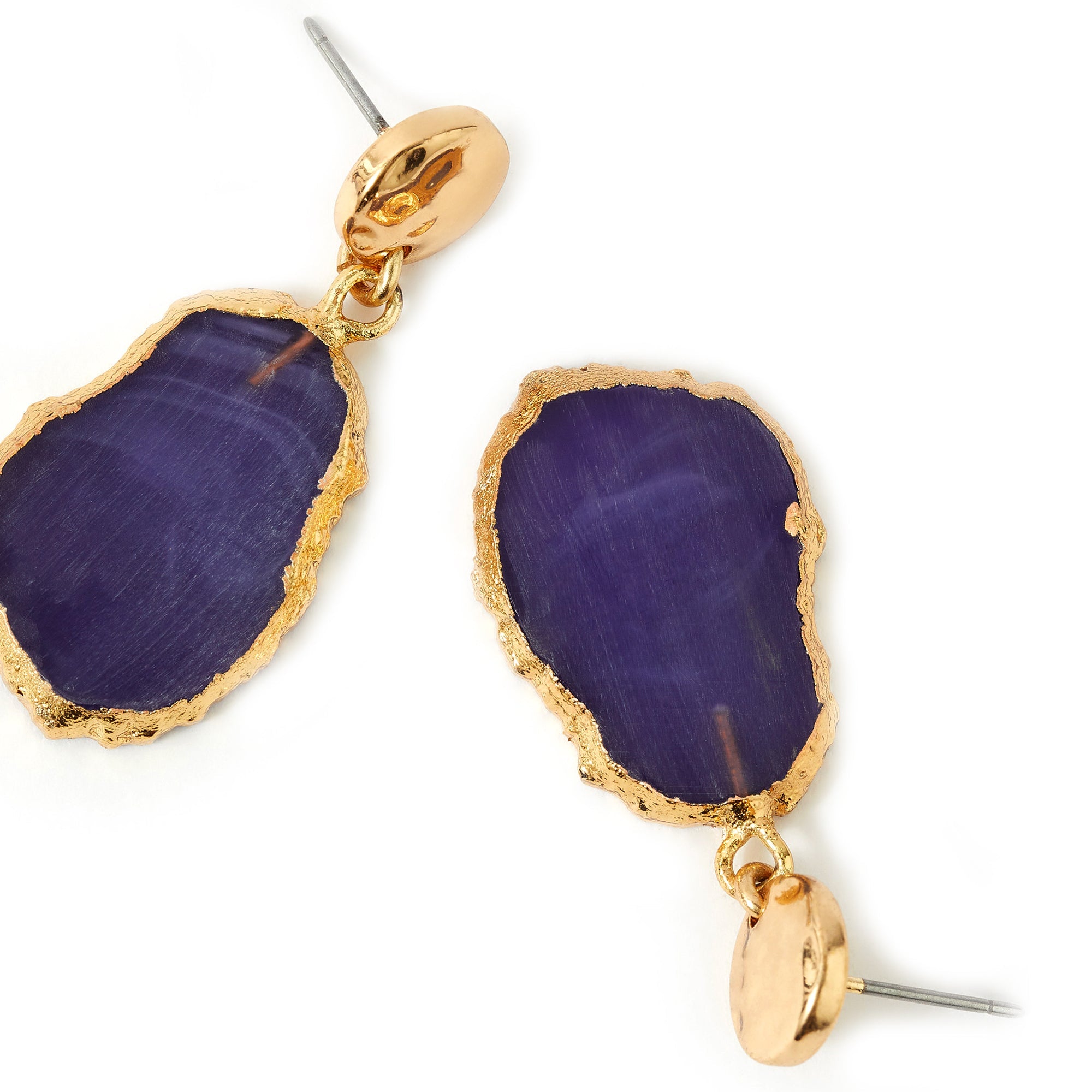 Accessorize London Women's purple Celestial Stone Slice Earring