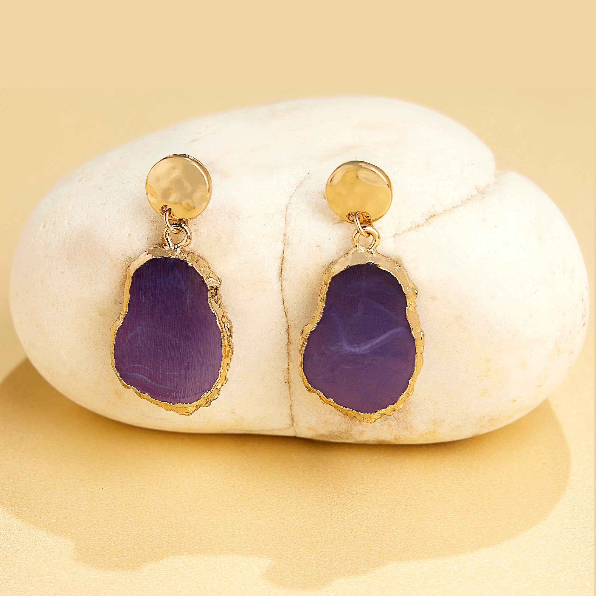 Accessorize London Women's purple Celestial Stone Slice Earring