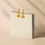 Accessorize London Women's Yellow Pave gem drop earrings