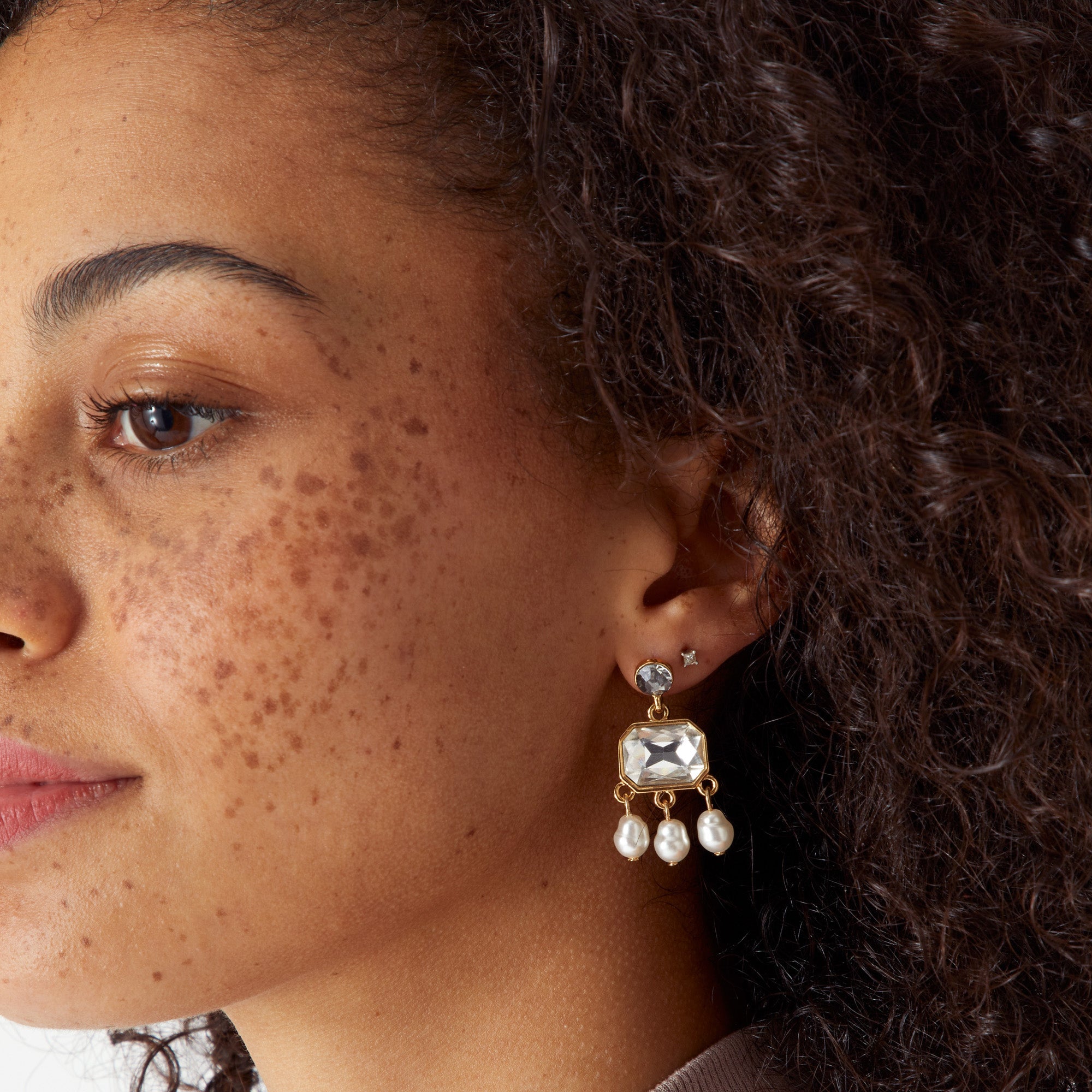 Accessorize London Women's Crystal Pearl Drops Earring