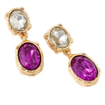 Accessorize London Women's Pink Oval statement short drop earrings
