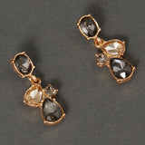 Accessorize London Women's Mixed Stones Short Drop Earring
