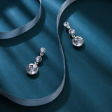 Accessorize London Women's Crystal Super Classics Trpple Gm Shrt Drop Slver