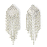 Accessorize London Women's Silver Cupchain Statement Earring