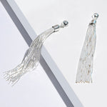 Accessorize London Women's silver Statement chain tassel earrings