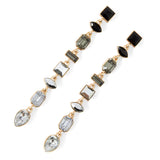 Accessorize London Women's Grey Eclectic Long Drop Earring