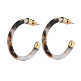Accessorize London Women's Black Resin tube hoop earrings