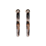 Accessorize London Women's Black Resin tube hoop earrings