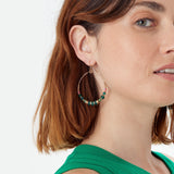 Accessorize London Women's multi Willow Beaded Hoop Earring