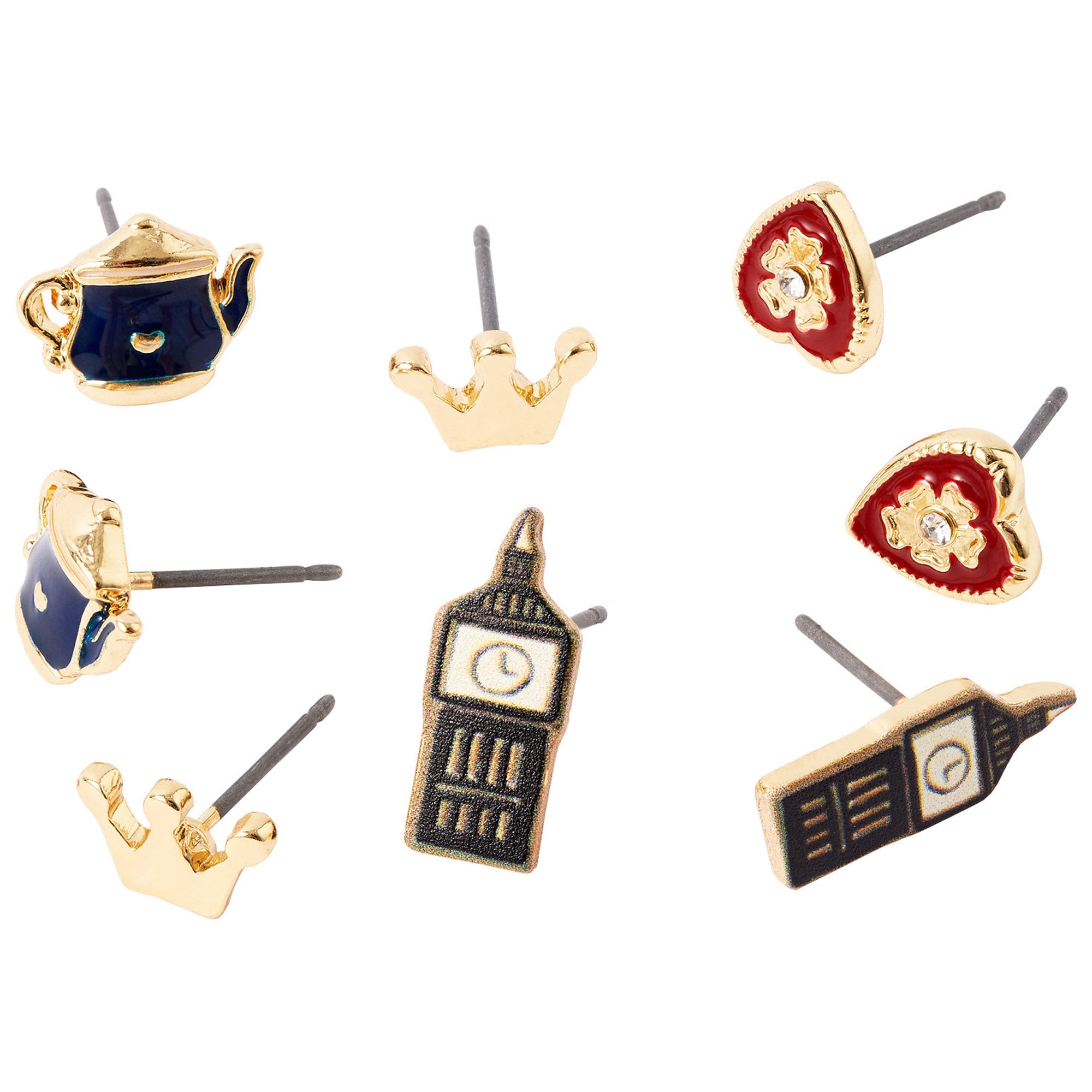 London Stud Earrings 10 Pack