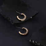 Accessorize London Women's Xmas Gift Box Pave Gold Hoop Earring