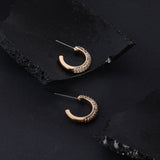 Accessorize London Women's Xmas Gift Box Pave Gold Hoop Earring