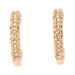Accessorize London Women's Xmas Gift Box Pave Gold Hoop Earring