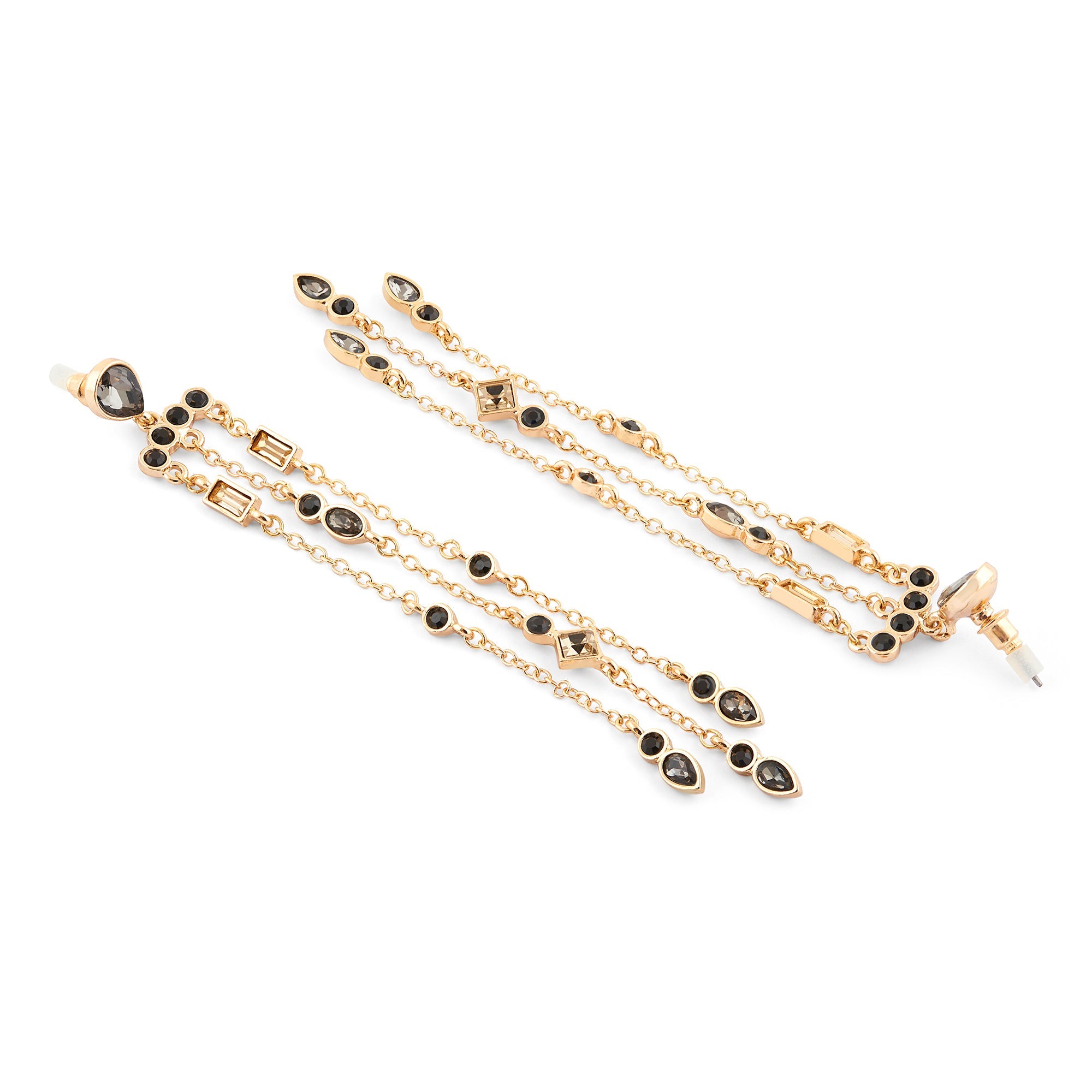 Accessorize London Women's Gem Stud Waterfall Earring Multi