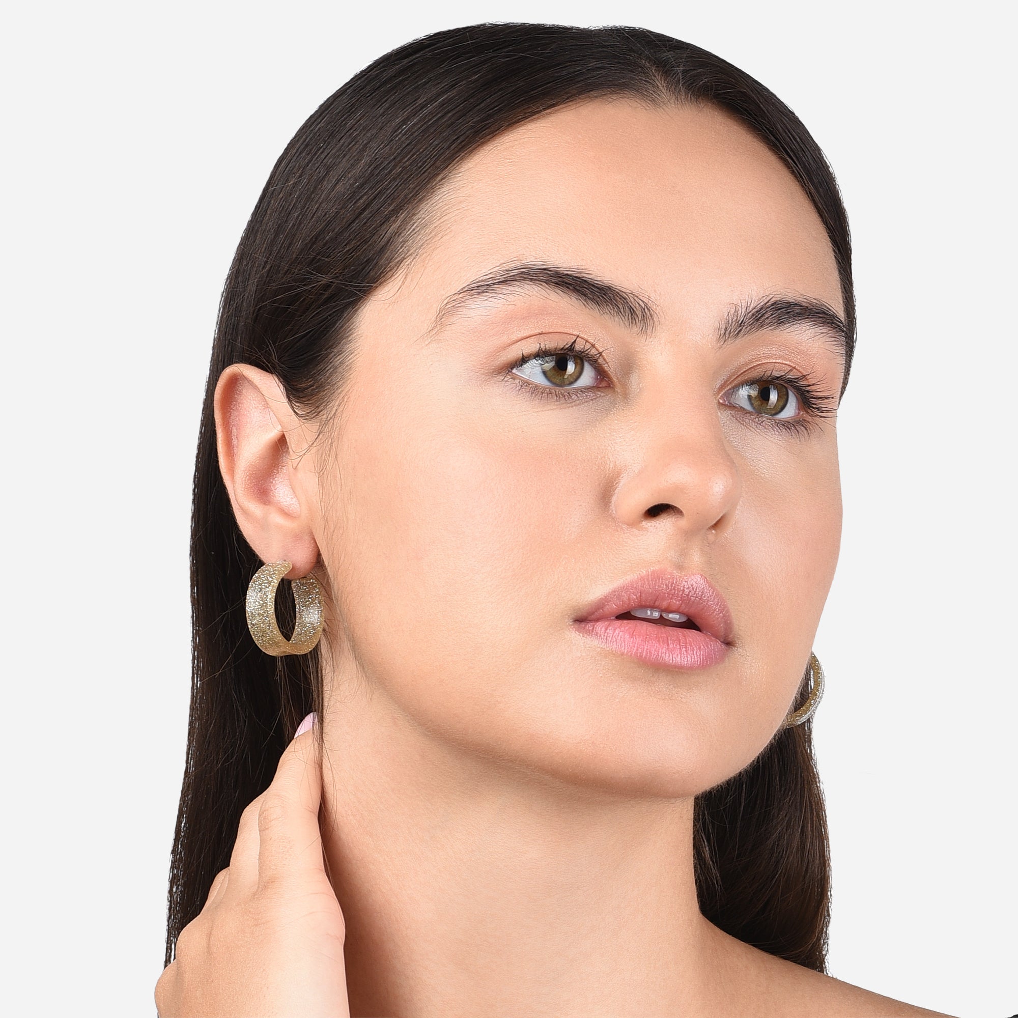 SMALL GOLD CHUNKY HOOP EARRING – EP JEWELS