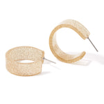 Accessorize London Women's gold 90S Flashback Glitter Resin Hoop Earring