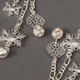 Accessorize London Women's Xmas Snowflake Silver Drop Earring