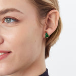 Accessorize London Women's Green Christmas Tree Stud Earring