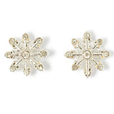 Accessorize London Women's Silver Snowflake Stud Earring