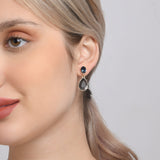 Accessorize London Women's Multi Gem Pear Short Drop Earring