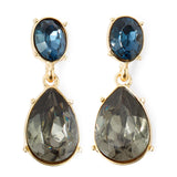 Accessorize London Women's Multi Gem Pear Short Drop Earring