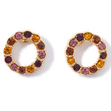 Accessorize London Women's purple Amber Ditsy Halo Stud Earring