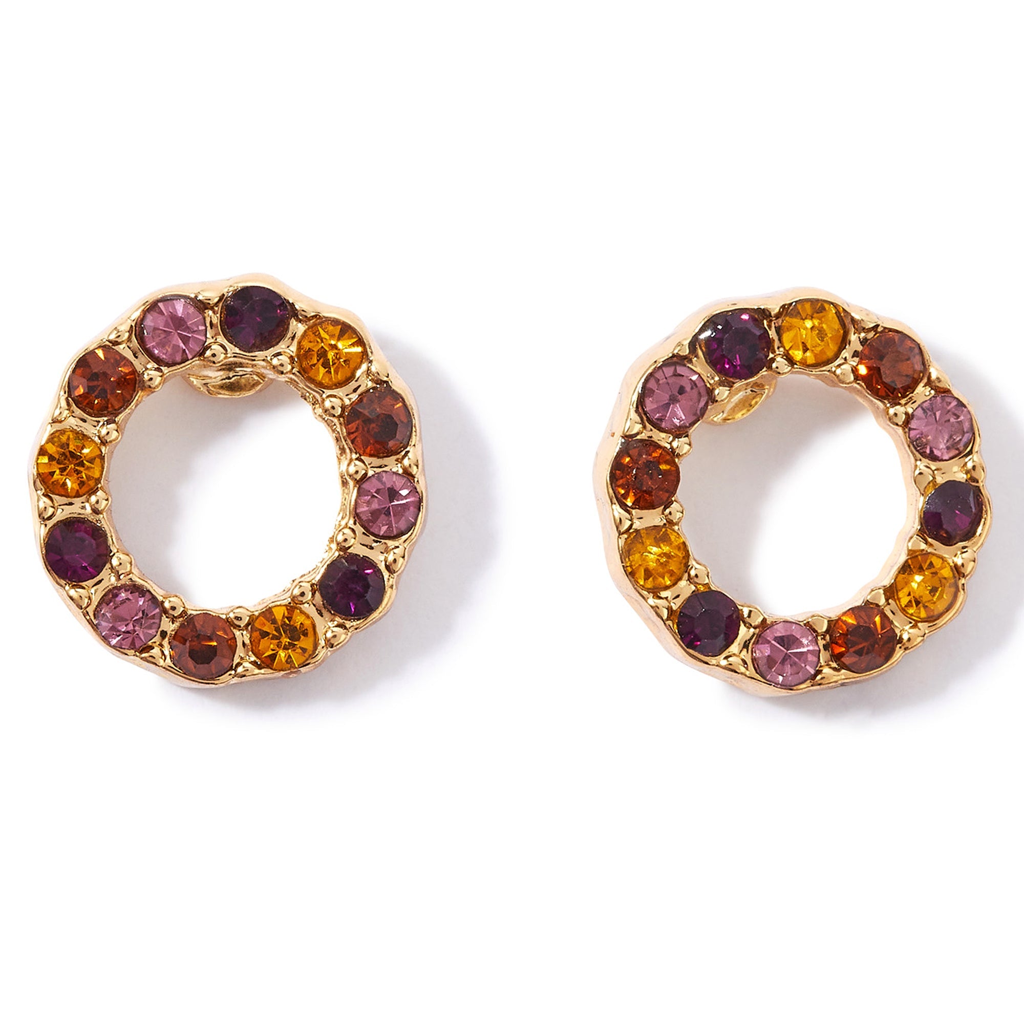 Accessorize London Women's purple Amber Ditsy Halo Stud Earring