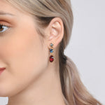 Accessorize London Women's Multi Eclectic Short Drop Earring