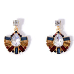 Accessorize London Women's Multi Eclectic Fan Earring