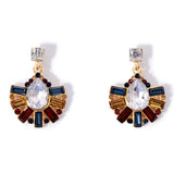 Accessorize London Women's Multi Eclectic Fan Earring