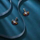 Accessorize London Women's Multi Eclectic Fan Earring