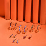 Accessorize London Women's Amber Pack of 6 Stud & Huggie Pack