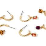 Amber Pack of 3 Crystal Huggie Packs