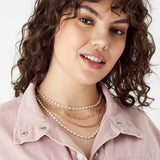 Accessorize London Women'S Gold Super Classics 4 Pack pearl & Chains Multirow Necklace