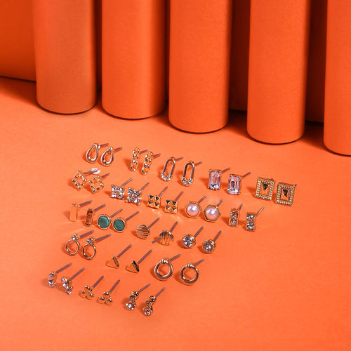 Accessorize London Women's crystal Super Classics 20 X Stud Set