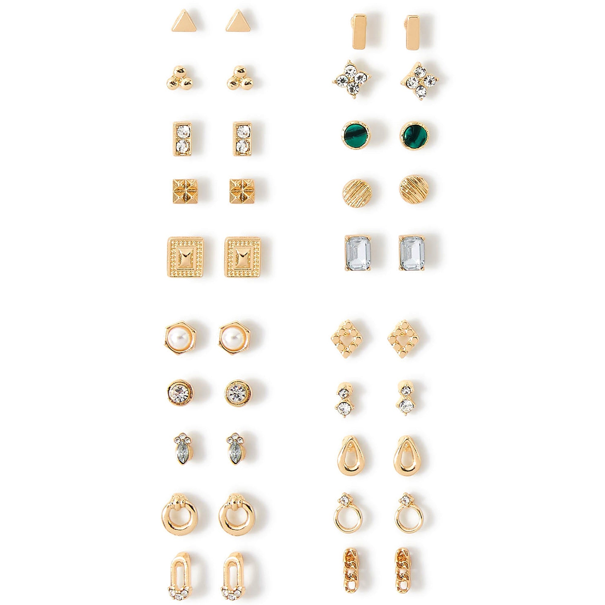 Accessorize London Women's crystal Super Classics 20 X Stud Set