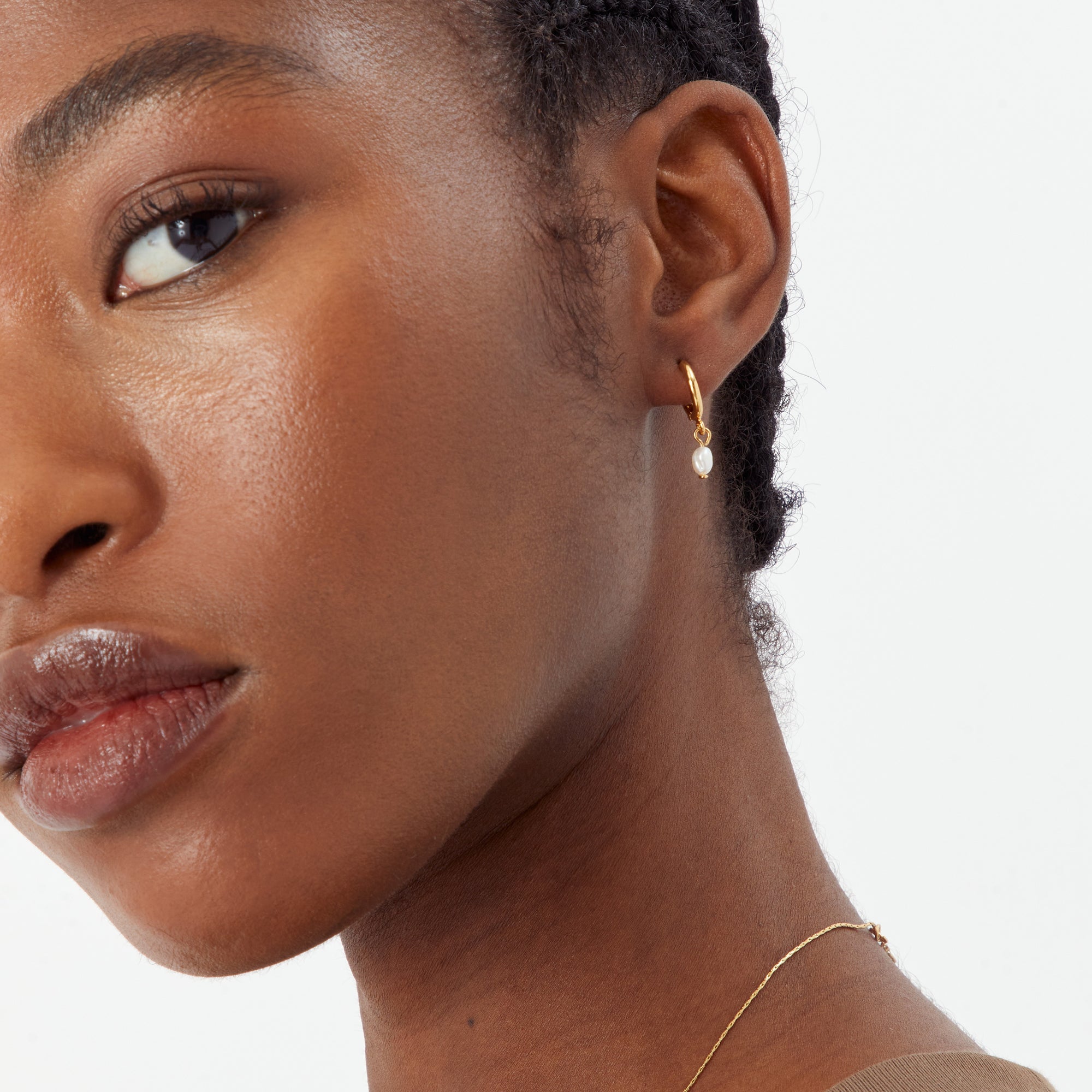 Real Gold Plated 3 Pack Pearl Stud And Hoop Earring For Women By Accessorize London