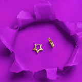 Real Gold Plated Star Shape Hoops Earring For Women By Accessorize London