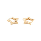 Real Gold Plated Star Shape Hoops Earring For Women By Accessorize London